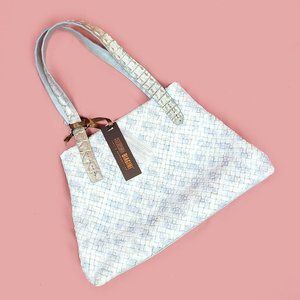 Silvano Biagini Dea Camel blue silver handbag